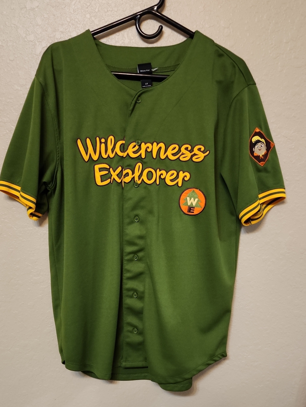 Pixar Wilderness Explorer Green Patch Baseball Jersey